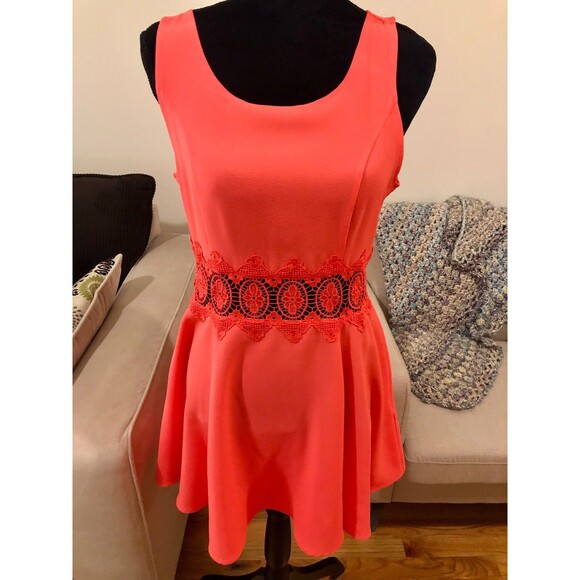 H&M Pink Sleeveless Tank Mini Dress Size 10 - Picture 2 of 5